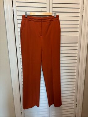 NWT DKNY Rust Straight-Leg Tailored Pants